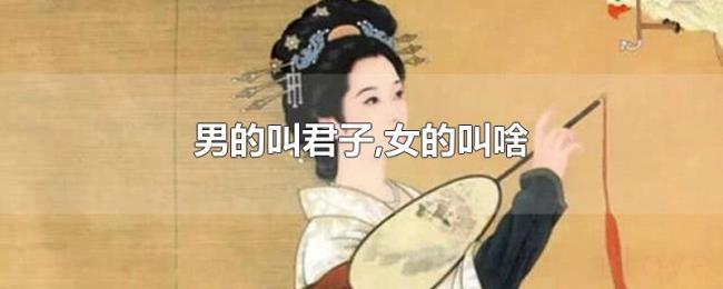 男的叫君子,女的叫啥 男的叫君子,女的叫啥
