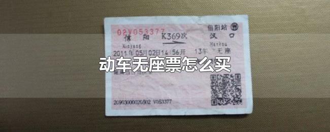 动车无座票怎么买