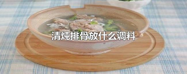 清炖排骨放什么调料 清炖排骨放什么调料
