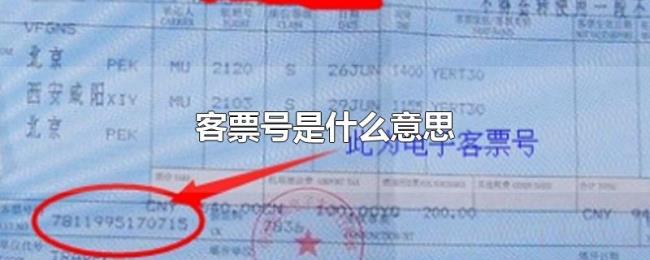 客票号是什么意思 客票号是什么意思