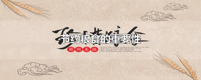 节约粮食的重要性