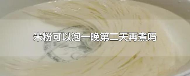 米粉可以泡一晚第二天再煮吗
