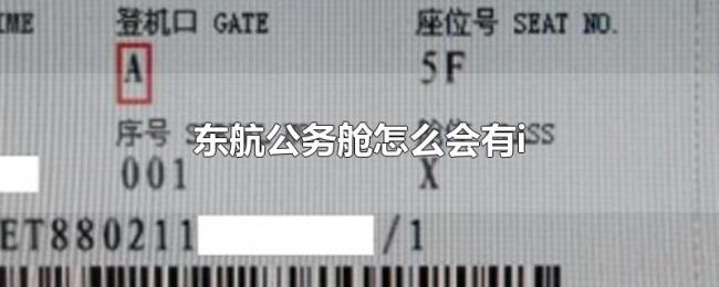 东航公务舱怎么会有i 东航公务舱怎么会有i