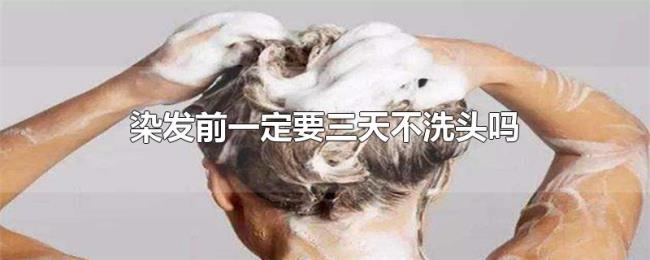 染发前一定要三天不洗头吗 染发前一定要三天不洗头吗