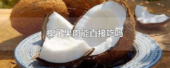 椰子果肉能直接吃吗 椰子果肉能直接吃吗
