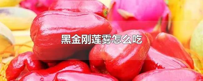 黑金刚莲雾怎么吃 黑金刚莲雾怎么吃