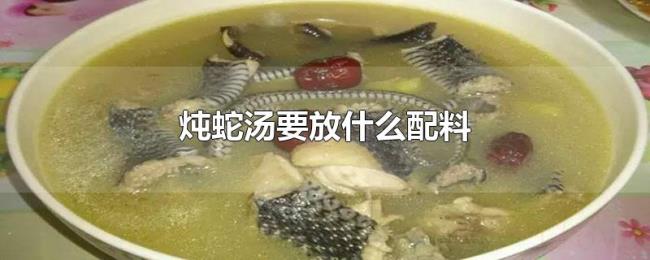炖蛇汤要放什么配料 炖蛇汤要放什么配料