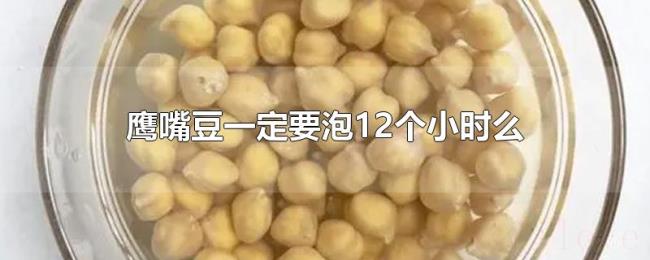 鹰嘴豆一定要泡12个小时么 鹰嘴豆一定要泡12个小时么