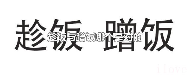 趁饭与蹭饭哪个是对的 趁饭与蹭饭哪个是对的