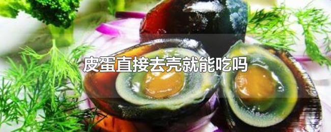 皮蛋直接去壳就能吃吗 皮蛋直接去壳就能吃吗