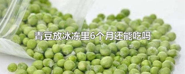 青豆放冰冻里6个月还能吃吗 青豆放冰冻里6个月还能吃吗