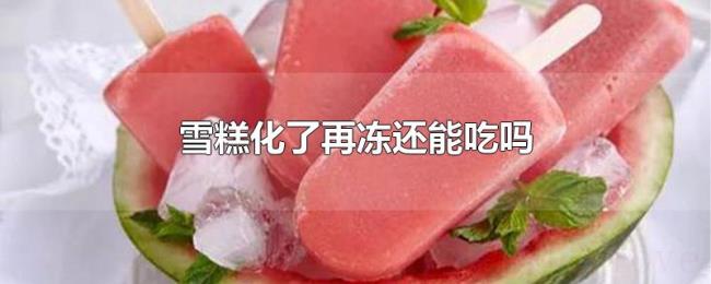 雪糕化了再冻还能吃吗 雪糕化了再冻还能吃吗