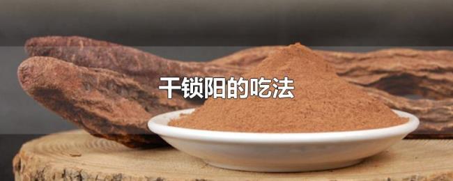 干锁阳的吃法 干锁阳的吃法