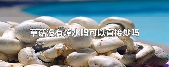 草菇没有焯水吗可以直接炒吗 草菇没有焯水吗可以直接炒吗