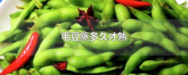 毛豆蒸多久才熟
