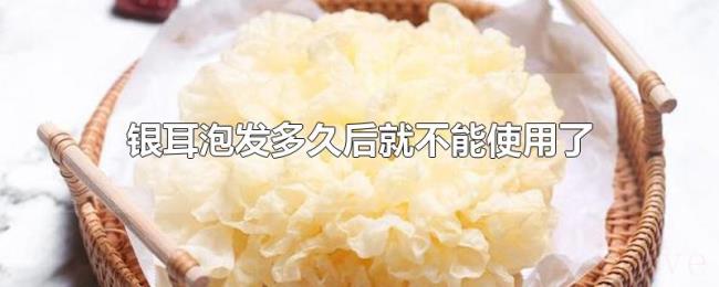 银耳泡发多久后就不能使用了