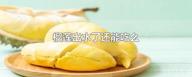 榴莲出水了还能吃么 榴莲出水了还能吃么