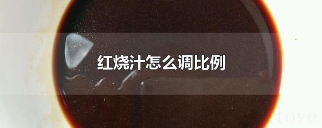 红烧汁怎么调比例 红烧汁怎么调比例