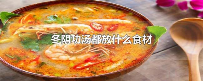 冬阴功汤都放什么食材 冬阴功汤都放什么食材