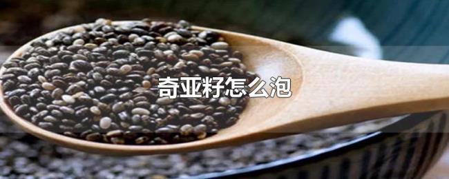 奇亚籽怎么泡 奇亚籽怎么泡