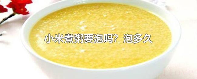 小米煮粥要泡吗？泡多久